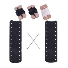 Suede Leather Lever Wrap Kit for Lever-Action Rifles and Shotguns (Black & Black, 3.5 inch)