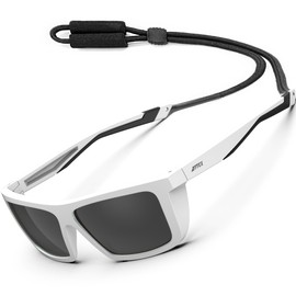 ATTCL Sports Polarized Sunglasses For Men Women Cycling Driving Fishing 100% UV Protection Sunglass (white-Black/not mirrored)
