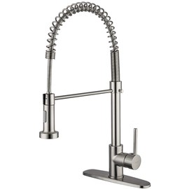 Gappo Kitchen Faucet Pull Down Sprayer Brushed Nickel Single Handle Pull Out Sink Faucets 1 Hole Or 3 Hole Dual Function for Farmhouse Camper Laundry Utility Rv Wet Bar