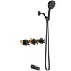 Aolemi 3 Handles Tub Shower Faucet Set with Valve Bathtub