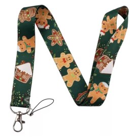 Pinstant Gingerbread Man House Mitten Star Christmas Cookies Cookie Frosting Lanyard
