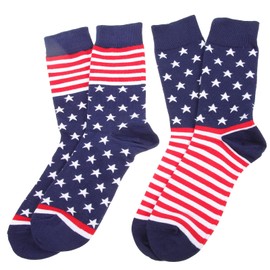 Sosoport 2 Pairs of Socks Freedom Socks Stars and Stripes Socks Independence Day Costume Prop USA Flag USA Socks Women's Socks Cotton Socks Men's Socks Funny, blue