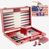 15 Inches Backgammon Sets for Adults Leather Travel Backgammon Set
