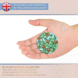 Destination Vinyl ltd Magnet for Refrigerator, Fridge - Cute Hanging Sloth Cartoon Sloths for Office, Cabinet and Whiteboard, Magnetic Stickers, 44779