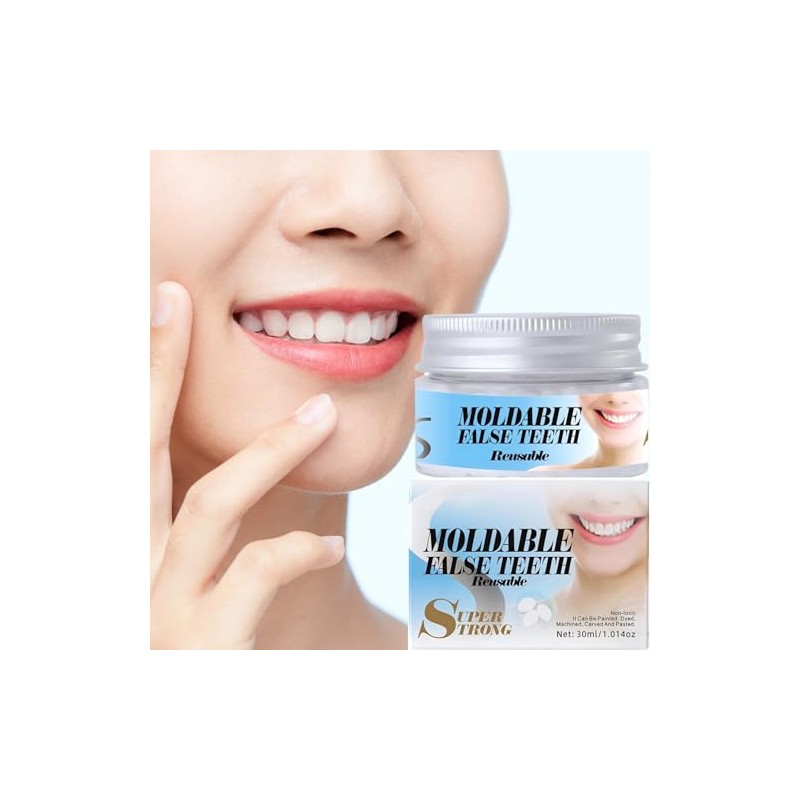 XdealCozyxc Temporary Tooth Filling Repair Kit, Moldable False Teeth for