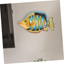iplusmile 2Pcs Metal Fish Wall Decor Art Sculptures for Garden Balcony and Home Decoration Lightweight Hanging Decor for Living Room and Outdoor Spaces