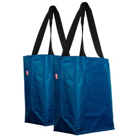 BikeZac Bicycle Bag Shopping Bag | Bicycle Shopping Bag | Luggage Carrier Bag Bicycle | Shopping Trolley Bag Reusable | Recycling Bag, blue