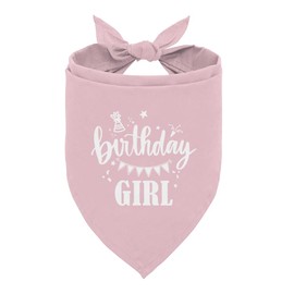 Birthday Girl Dog Bandana, Pink Dog Bandana, Funny Cute Dog Bandana, Pet Dog Triangle Scarf, Pet Dog Scarf Accessories, Gift for Dog Lover, Dog Bandana for Small Medium Large Dogs (D31)