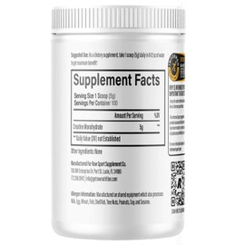 Raw Creatine Monohydrate Powder, 100 Servings, Unflavored, 510g – Micronized Creatine for Muscle Strength, Recovery & Performance