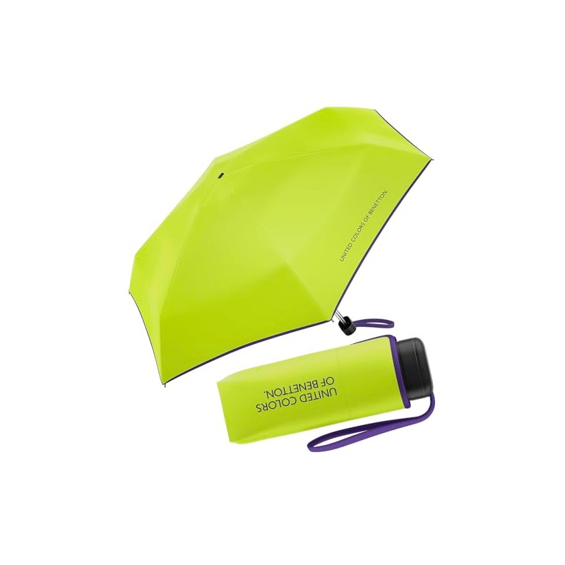 Benetton Pocket Umbrella Ultra Mini Flat Solid, Kiwi Colada
