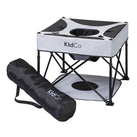 KidCo - GoPod Adjustable Height Travel Activity Seat with Floor Mat, Portable Baby Chair, Baby Activity Center (Midnight)