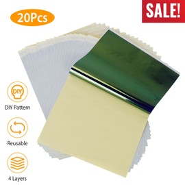 20Pcs Tattoo Transfer Paper 4 Layers Tattooing Skin Tattoo Kit A4 Size DIY Tattoo Transfer Paper Kit