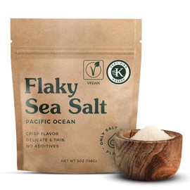 Organic Flaky Sea Salt - Gourmet Flakes, Hand Harvested - 4oz Pouch