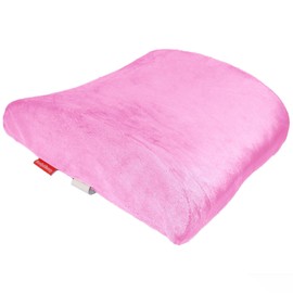 Bookishbunny 2pc High Resilience Memory Foam Seat Chair Waist Lumbar Back Support Cushion Pillow Car Office Home (Pink)