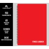 Fitness Log Book Plastic Cover Red - Undated Workout Diary