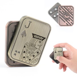 Juguetes magnéticos de metal para ansiedad – Tarjeta de empuje de póquer de metal, juguete para aliviar el estrés, juguete EDC para hombres, juguete para ansiedad de juguete Háptico, juguetes de