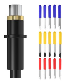 HUHAO 15 pcs(30/45/60 Degree) MIMAKI Plotter Cut,Vinyl Cutter Plotter Cutting Blades for Mimaki & Most Domestic and Imported Plotter with Blade Holder Base