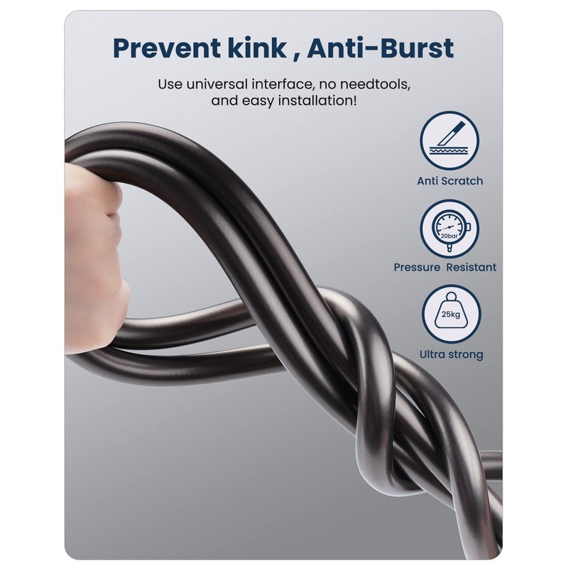 YEAUPE Shower Hose 1.6 m with Twist Protection 160 cm