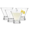 JoyJolt Afina Stemless Martini Glasses Set of 4, 8.5oz Liquor