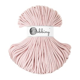 Bobbiny Premium Cords 5 mm - Rope Yarn 100 m 100% Cotton (Pastel Pink)