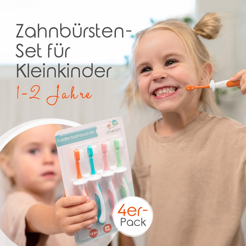 Cherish Baby Care Children's Toothbrush 1-2 Years - BPA-Free Pack