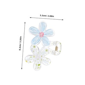 Beavorty 6 Pcs Flower Hair Claw Clips for Women Durable and Lightweight Creative Clips for Thick Hair for Daily Use and Parties Stylish Beach Accessories