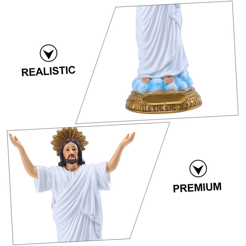 Tofficu Easter Jesus Adornment Statue of Jesus Rebirth Holy Child