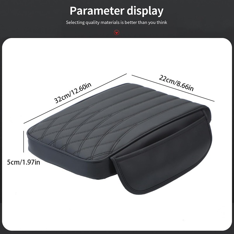 RAKSONIC Upgrade Car Console Armrest Pad with Storage Pocket,Comfortable Memory