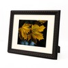WYNCO 11x14 Rustic Black Ornate Wooden Picture Frame, with Mat