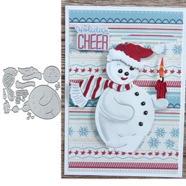 Christmas Snowman Metal Die Cuts,Merry Christmas Snowflake Cutting Dies Cut Stencils for DIY Scrapbooking Album Decorative Embossing Paper Dies for Scrapbooking Card Making