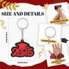 Batiyeer 60 Pieces Class of 2025 Graduation Keychains, Rubber Key
