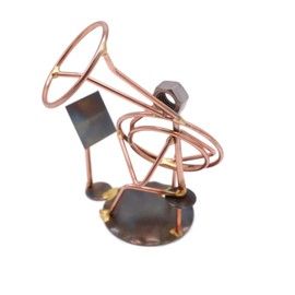 Sousaphone (Tuba) with Music Stand Collectible Handmade Metal Art Figurine, Desk Accessories, Trophy, Band, Office Décor, Musical Instrument