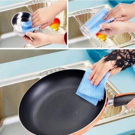 Einweg-Reinigungstücher (2 Rollen mit insgesamt 100 Stück) Mehrzweck Vlies-Stoff