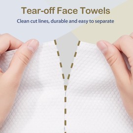 ourmed life Ourmed Life Face Towels, 12"12" Tear-Off Disposable Biodegradable Facial Towels for Sensitive Skin, Lint- free Face Wipes for Washing Face, Skincare and Makeup Removal, Dry Wipes, (60 Ct, 1 Pack)