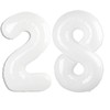 40 Inch White Number 28 Digital Balloon,Jumbo Mylar Foil Helium Balloon for 28 Balloons for Birthday Party,Wedding Anniversary Party Decorations