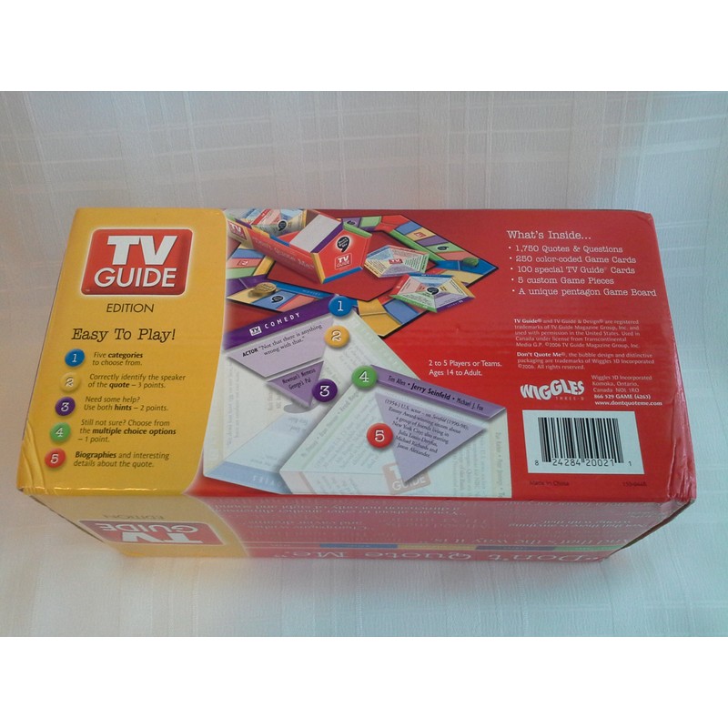 "Don't Quote Me." TV Guide Board Game