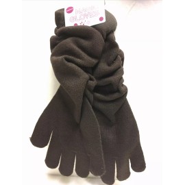 CAPELLI GIRLS FASHION BROWN BODY GLOVES SPANDEX,ACRYLI