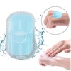 Galepromot 50 PCS Blue Portable Soap Sheets, Mini Portable Travel