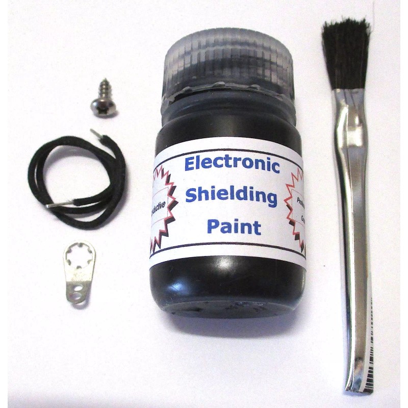 shielding paint Professional Electronic Shielding Paint w/Grounding Lug Wire, Brush