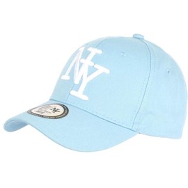 Hip Hop Honour NY Light Blue and White Class Visors Baseball Stazky Cap - Size: One Size - Colour: Blue - Men's, Blue, One Size, blue
