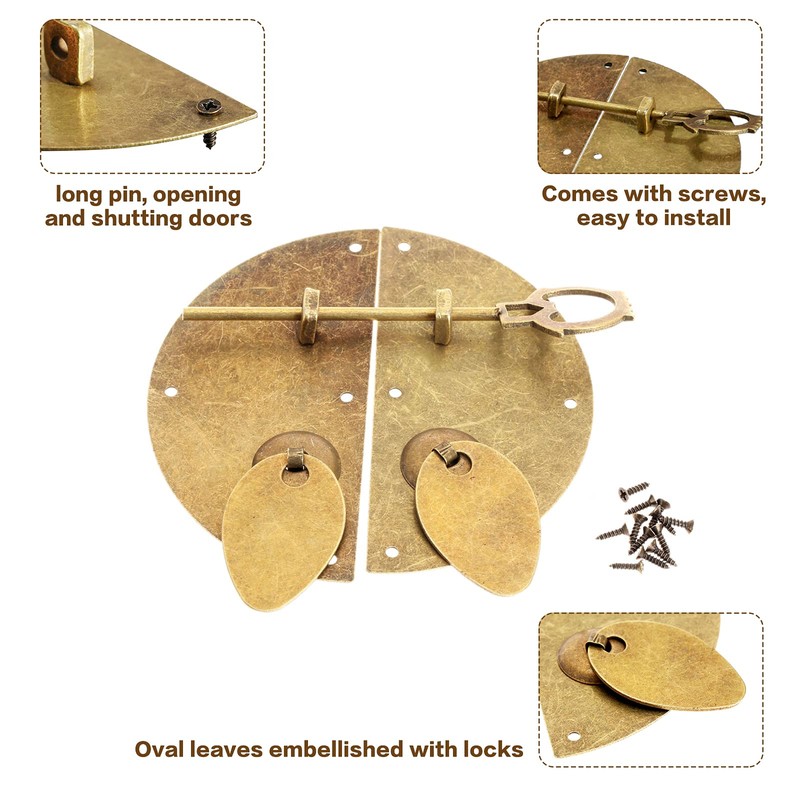 Dophee Chinesische Alte Stil Tür klopfend Vollsperre Latch Möbelbeschläge mit