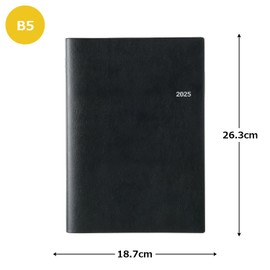 Noritsu NOLTY 9651 Notebook, Begins in April 2025, B5 Weekly Ecre, 1 Black