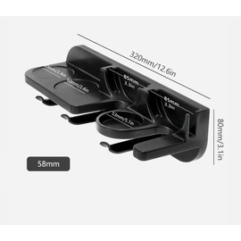 Primst Coffee Portafilter Wall Mount Rack, Space Saving Floating Wall Shelves Coffee Station Organizer, Espresso Tools Portafilter Holder for Bar, Home, Office (58mm)