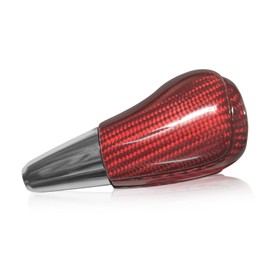 BLAKAYA Compatible with Carbon Fiber Gear Shift Knob Head Cover Automotive Shift Lever Modified Decoration for Toyota Camry Corolla Highlander RAV4 (Red)