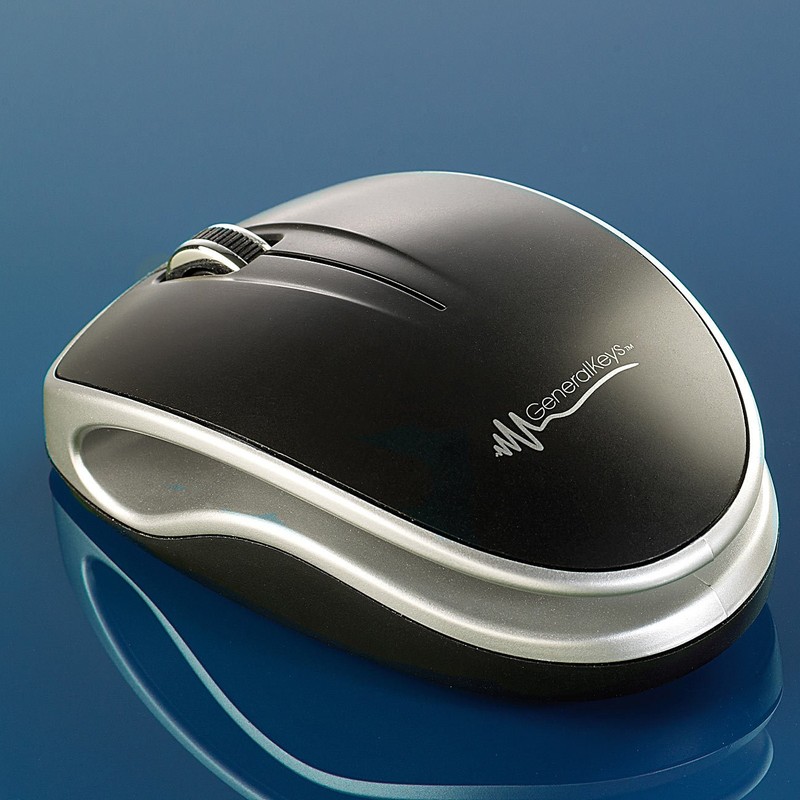 GeneralKeys Mini Maus: Optische Bluetrace Mini-Funkmaus 2.4 GHz mit Mini-Receiver