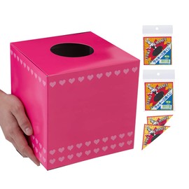 Lucan Pink Raffle Box Set with 200 Raffle Boxes (Lottery Box Size: 7.9 x 7.9 x 7.9 inches (20 x 20 x 20 cm)), Raffle Box, 7.9 inches (200 mm), Raffle Tickets Set, Lucky Deals, Summer Festivals, Halloween