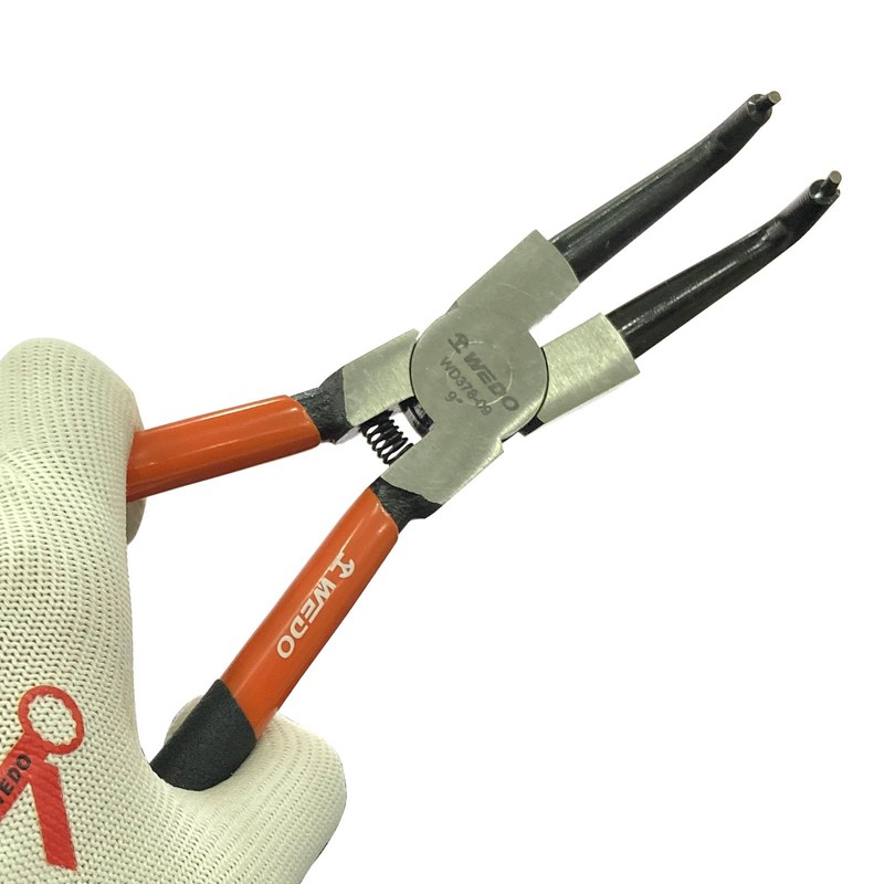 WEDO Internal Snap Ring Bent Nose Plier, Chrome Vanadium Steel,Die-Forged,