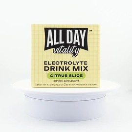 ALL DAY Vitality Pickleball Electrolyte Powder Packets | No Sugar, Non-GMO | 30 Drink Sticks (Citrus Slice)