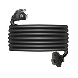 PALARINE 8ft Black Outdoor Extension Cord Waterproof, UL Listed, 16/3 SJTW Heavy Duty Extension Cord 3 Prong, 16 Gauge 13A Power Extension Cord Ideal for Indoor Outdoor Lights, Appliances, and Lawn