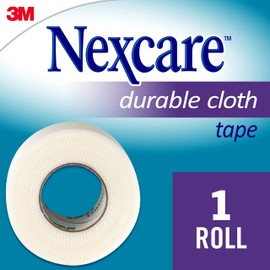Nexcare Durapore Durable Cloth Tape, 1 Inch x 10 Yards, 1 Roll, Strong Adhesive First Aid Medical Tape, Breathable, Latex-Free, Hypoallergenic